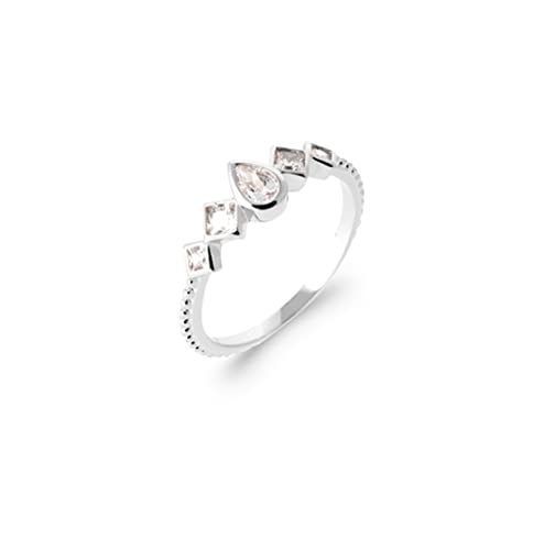 Bague Argent 925 Géométrique Oxyde de Zirconium pour Votre Quotidien