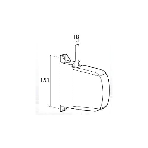 Gaviota 06-012-001 - Recogedor abatible mini C-18 blanco