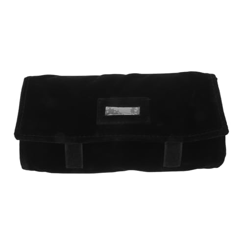 POPETPOP Organizador de joyas enrollable para viajes: Estuche enrollable para collares, anillos, pendientes y relojes. Bolsa de viaje portátil para festivales y reuniones.