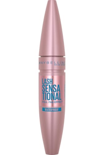 Maybelline Mascara Lash Sensational Waterproof Mascara Volumizing and Thickening Maybelline New York Lengthening Flake Free Formula Colour: Black
