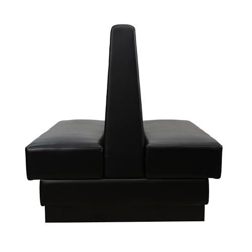 Image of FDP Pro Series Double-Sided Restaurant Booth - Black, 15427-BK