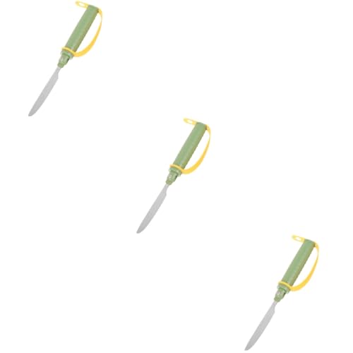 FRCOLOR 3pcs Adaptive Silverware for Seniors Disabled Rocker Knives Non-Slip Bendable Utensil Set