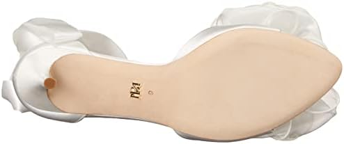 Badgley Mischka Women's NERYSSA Heeled Sandal, White Satin, 10 | Image 3