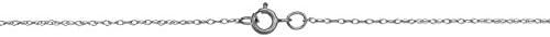 Kooljewelry 14k White Gold Rope Chain Barely-There Necklace For Women (0.7 mm, 0.9 mm, 1 mm or 1.3 mm) - Thin And Lightweight