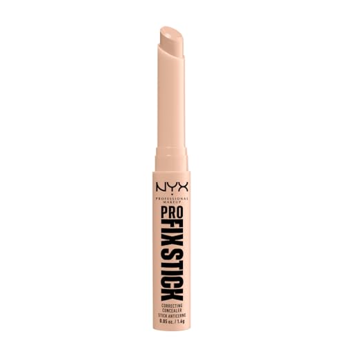 NYX Professional Makeup Correttore in Stick, Attenua, Corregge e Illumina, Tenuta fino a 12h, Arricchito con Acido Ialuronico, Pro Fix Stick, TonalitĂ : Light, 1,6 g