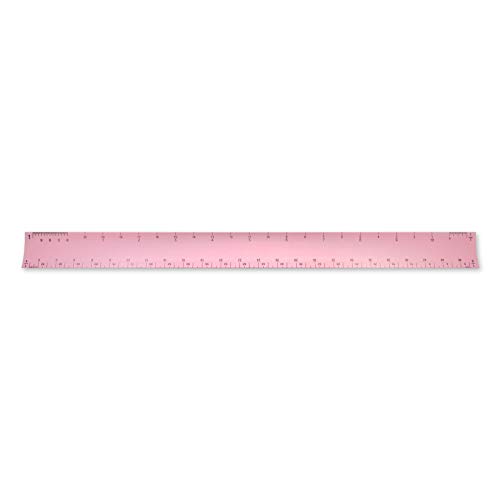 Image of Alumicolor Aluminum Architect Hollow Scale for School, Office, Art and Drafting, 12IN, Pink