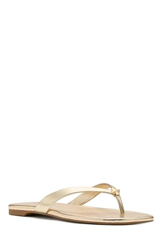 Image of kate spade new york Spade Flower Flip Flop, Pale Gold, 5.5