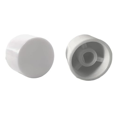 Replacement Dimmer Switch Knob - Spare Universal Knob for D-shaped spindles (2, Matt White (Plastic))