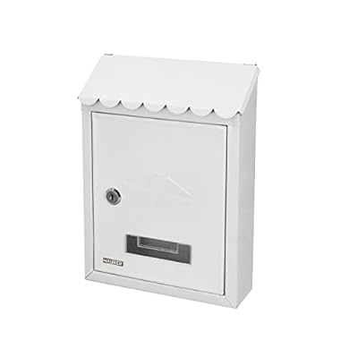 Foto di Maurer Black Painted Steel Letterbox with Roof