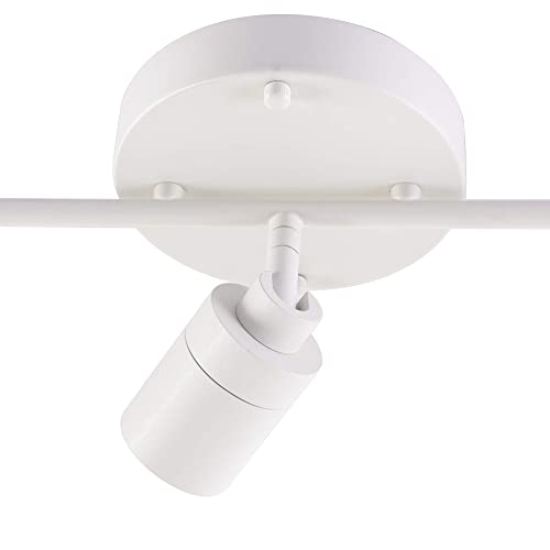 Vidalite Led Track Fixture 7W Three Bulb Fixed Rail Ceiling Lighting With Rotating Heads 3000K Modern Interior Spotlight For Kitchen Art And Living Room 1470 Lumens, 3, Sand White #TOP5