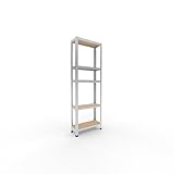 shelfplaza® 180x60x23cm Home Schwerlastregal verzinkt/Metallregal mit 5 Böden/Kellerregal Metall, Garagenregal, Werkstattregal oder Regal Lagerregal/Steckregal Metall mit 175kg Tragkraft