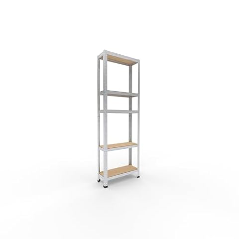 shelfplaza HOME 180x60x23 cm regał do dużych obciążeń w kolorze ocynkowany z 5 półkami i udźwigiem 175 kg na półkę