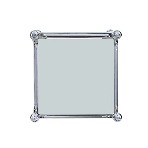 Apex Chrome And Glass Cart With Casters By Linon #TOP4