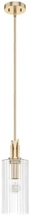 Hunter - Gatz 1-light Alturas Gold, Mini Pendant Light, Dimmable, Modern Style, Cylinder Shaped, for Bedrooms, Kitchens, Dining, Living Rooms - 19791
