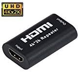 4K2K HDMI Antenna Splitter Repeater Signal Amplifier Booster Adapter Extender UP TO 40 Meters Transmission Distance(black)