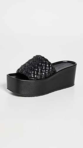 Vince Women's Mari Wedge Sandals, Black, 9.5 Medium US | Image 1