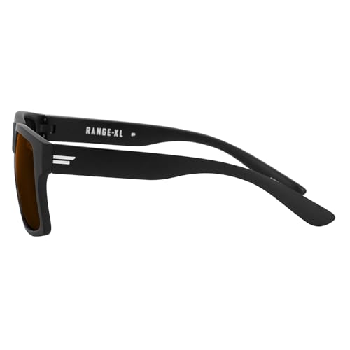 Image of TOROE Eyewear Matte Black RANGE XL Frame Sunglasses Light Weight TR90 Frame, Polarized Polycarbonate Lens
