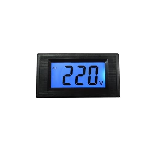 LCD デジタル電圧計 AC 80-500V 電圧計 ボルト 測定器 2線 ブルー バックライト 110V 220V 電圧モニター 電圧計