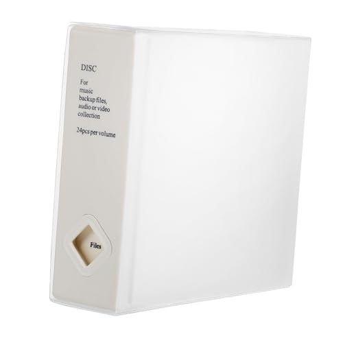 Toyvian Estuche para CD Portátil Organizador de Discos con Gran Capacidad Protector con Funda Interior Resistente Almacenamiento Práctico para Hogar y Oficina Color Beige
