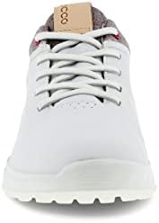 ECCO Women's S-Three Gore-TEX Golf Shoe, White/Silver Pink, 9-9.5 | Image 3