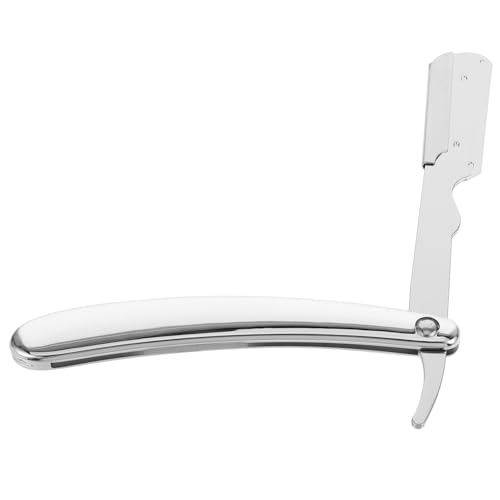 SOESFOUFU Electroplated Barber Blade Holder for Men Stainless Steel Razor Blade Holder Barber Supplies