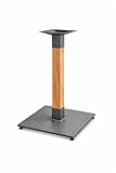 Glownary Industrial Table Base, Honey Maple Wood with Steel Base, 18.1x18.1x28.5 Inches, 400 lb Capacity, Standard Height, Square