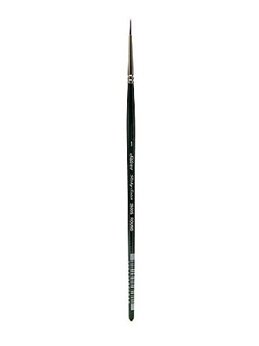 Silver Brush Limited 2500S1 Ruby Satin Round Brush for Fluid and Flow Acrylics, Size 1, Short Handle