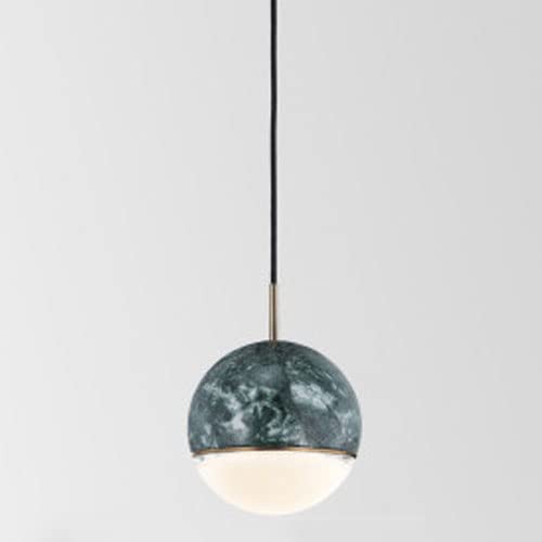 PBDEW Nordic Post-Modern LED LED Chip Lámpara Colgante Simplicidad Bola de Cristal Lámpara Colgante Hierro Mármol Uspension Luz para Empresas Restaurante Hote