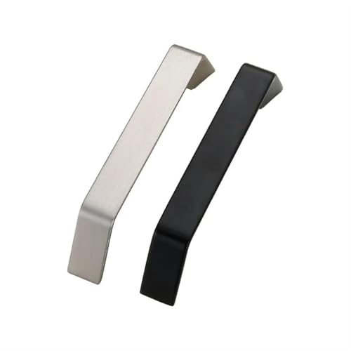 DFLPBHAV Modern Simplicity High Grade Decorative Furniture Hardware Bookcase Cabinet Closet Door Handle Zinc Alloy Push Pull Handle 1Pcs(Black 6140-96mm)