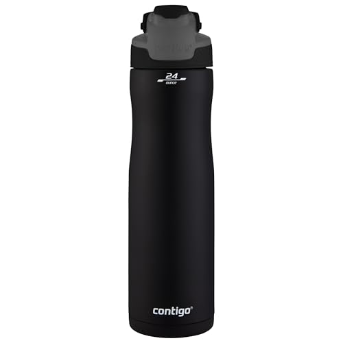 Contigo Autoseal Chill Botella de bebida, botella de agua de acero inoxidable con tecnología Autoseal, la botella aislada mantiene las bebidas frías hasta 28 horas, sin BPA, Unisex-Adult, 720 ml