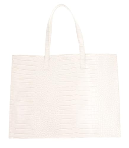 Sac à icônes effet crocodile Ted Baker extra large, l'excellence d'un grand cabas chic ivoire