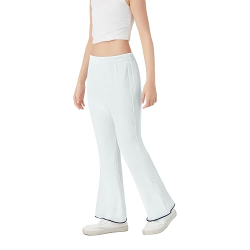 Girls Flare Pants High Waist Leggings Skinny Fit 𝐁ootcut Wide Leg Solid Full Length Gym Athletic Workout Yoga Trousers