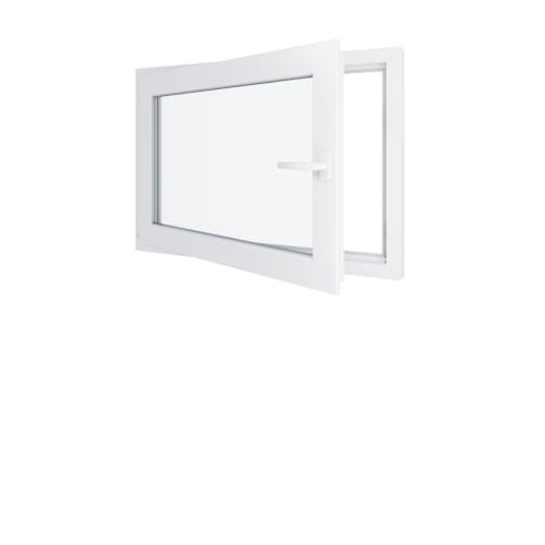 Ventana de PVC – LxH 1000x800 mm -Triple Acristalamiento – Blanco – Mango a la derecha