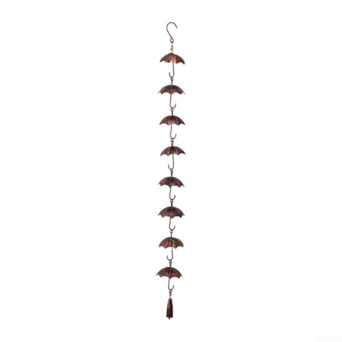Chaîne de pluie décorative 8 tasses parapluie métal drainage esthétique