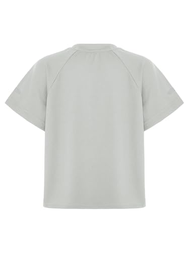 FEESHOW Kids Boys Girls Basic Short Sleeve Tshirts Quick Dry Short Sleeve Crewneck Shirts Workout Athletic Tee4