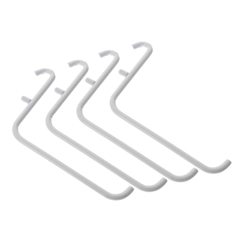 FUNOMOCYA 4pcs Metal Paint Bracket Hooks for Wall Pegboard Garage Organizer Tool Storage Cleaning Supplies Office Decor