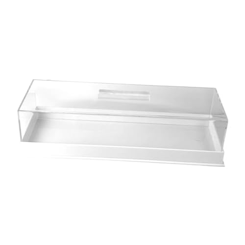 SM SunniMix Bakery Display Case Pastry Display Case with Clear Lid Cake Stand Rectangular Cake Tray for Countertop Commercial Donut Event , White