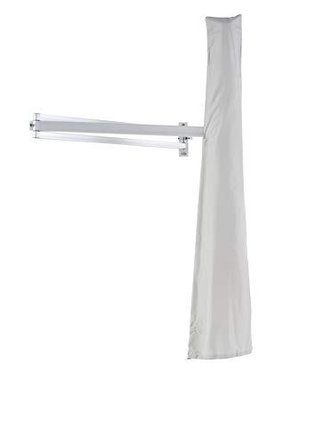 Easysol Housse de Protection Grise pour Parasol Mural de 190 à 270 cm. Étanche et Universelle pour Les Voiles d'Ombrage Protège du Temps pour Une Durée de...