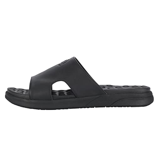 ZEBA Black Leather Sandals for Men2