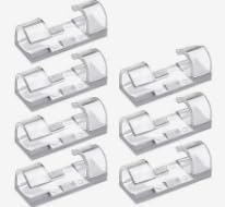 50 Pcs Self Adhesive Cable Management Clips - Transparent Cable Organizers Sticky Wire Clips - Cord Holder for TV PC Laptop Ethernet Cable - Desktop Wall Cord Organizer Home Office