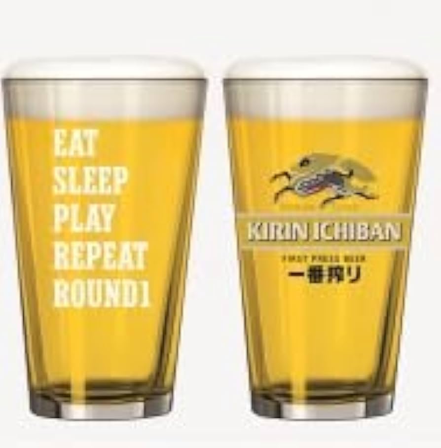 Amazon.co.jp: Kirin Ichiban Beer Glasses 16オンスPrime Brew日本
