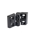 Closing Door Hinge, DIY Door Frame Black Metal Hinge for T Slot Aluminum Extrusion Profile 2020 3030 4040 Series,(30s)