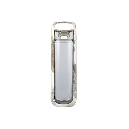KOR One Planet 25oz Tritan Water Bottle with Lid Safety Lock, One Click Open Cap and Ergonomic Carry Handle - Features Unique Water-Dipped Designs Inspired by Nature