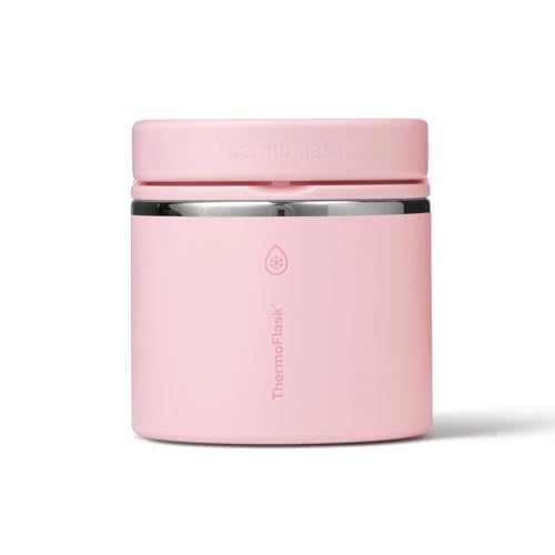 Image of ThermoFlask Insulated Food Jar with Leakproof Lid (20 oz, Blush) - Stainless Steel Food Containers for Hot & Cold Meals, Lunch, Soup & Snacks