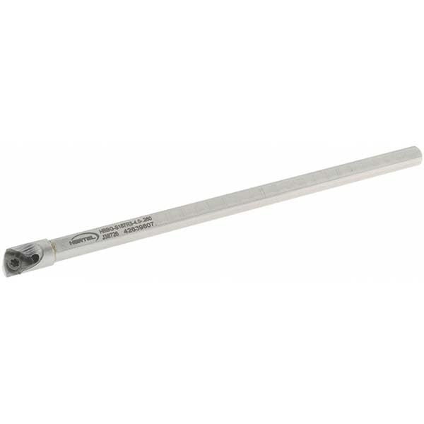 Hertel Indexable Boring Bar, HBBG-S187R3-4.0-.260, 0.260" Min Bore, Right Hand, Steel, 3/16" Shank Diameter, 0.748" Max Depth, Uses WPGT Inserts