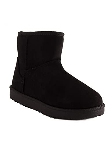 Primtex Bottes fourrées Femme Forme Boots Basse à Fourrure synthétique-40,40 EU,Noir Cover