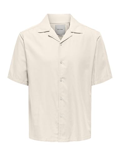 ONLY & SONS Onsdilem Reg 0300 SS Resort T-Shirt, Egret, L Hommes