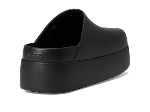 Crocs, Womens, Dylan Platform Clog, Mule Platform Shoes, Black, 8, M3