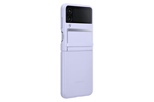 Image of Samsung Galaxy Z Flip4 Flap Leather Cover, Protective, Premium Luxury Phone Case with Slim Style Design, US Version, Serene Purple