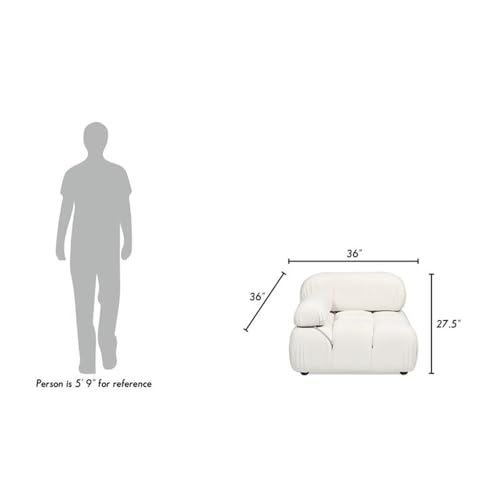 Sillón Modular Lounge Blanco Textil miniatura 3